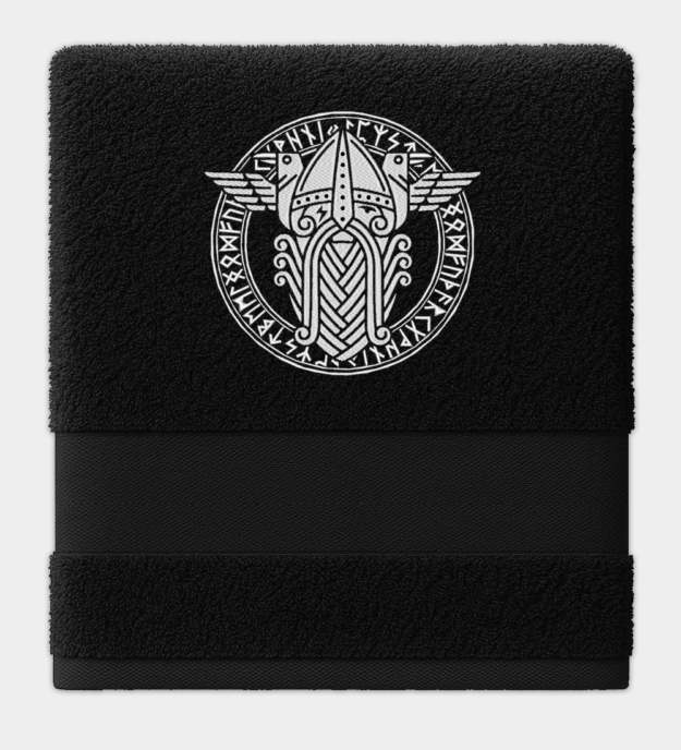 Toalla bordada con Odín / Wotan