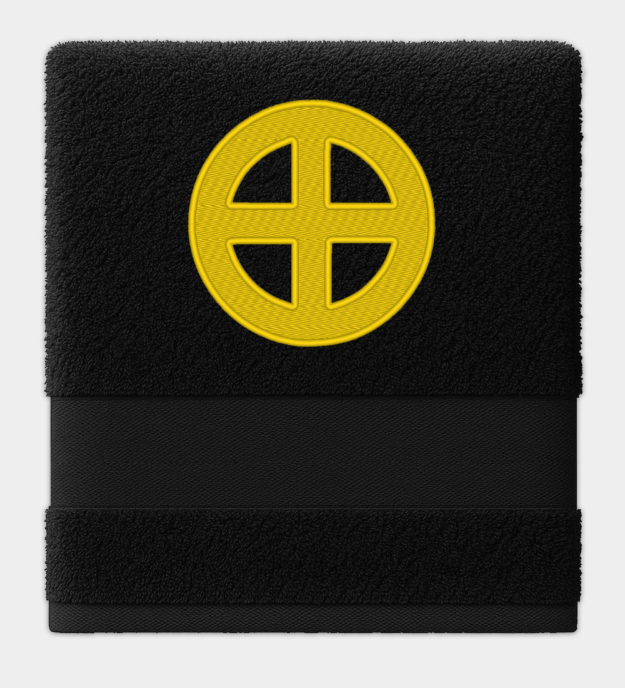 Toalla bordada con la Cruz Solar