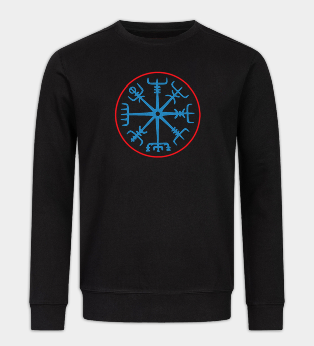 Sudadera bordada Vegvísir