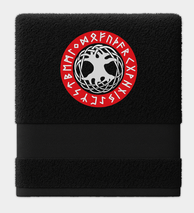 Toalla bordada con Yggdrasil