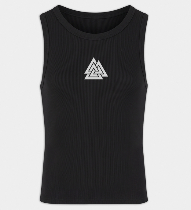 Camiseta sin mangas hombre bordada Valknut