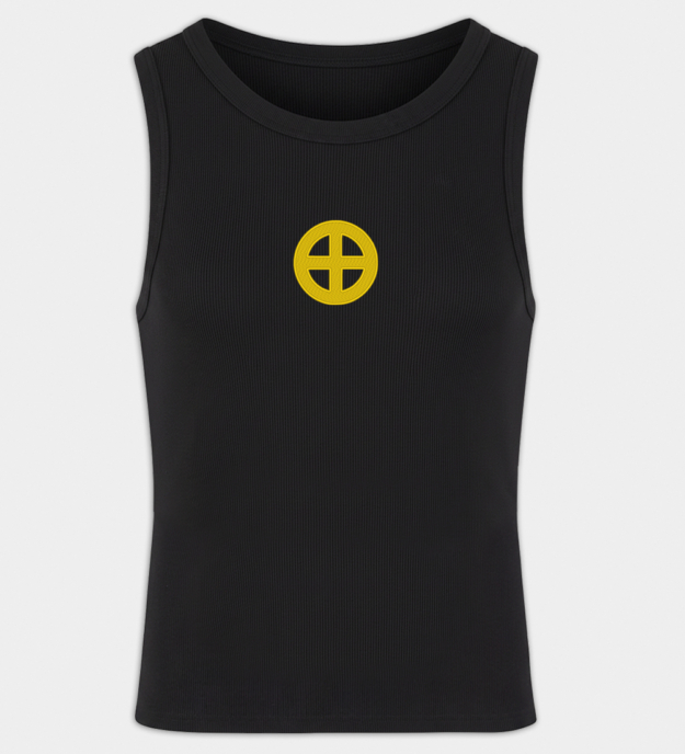 Camiseta sin mangas hombre bordada Sonnenkreuz