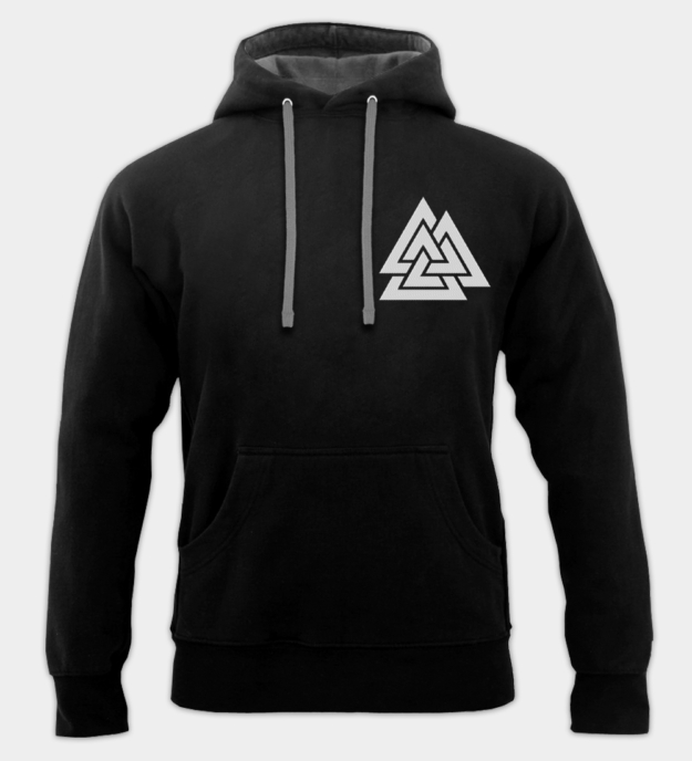 Sudadera con capucha bordada Valknut
