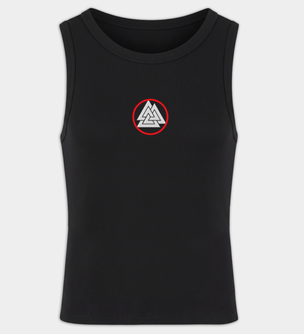 Camiseta sin mangas hombre bordada Valknut